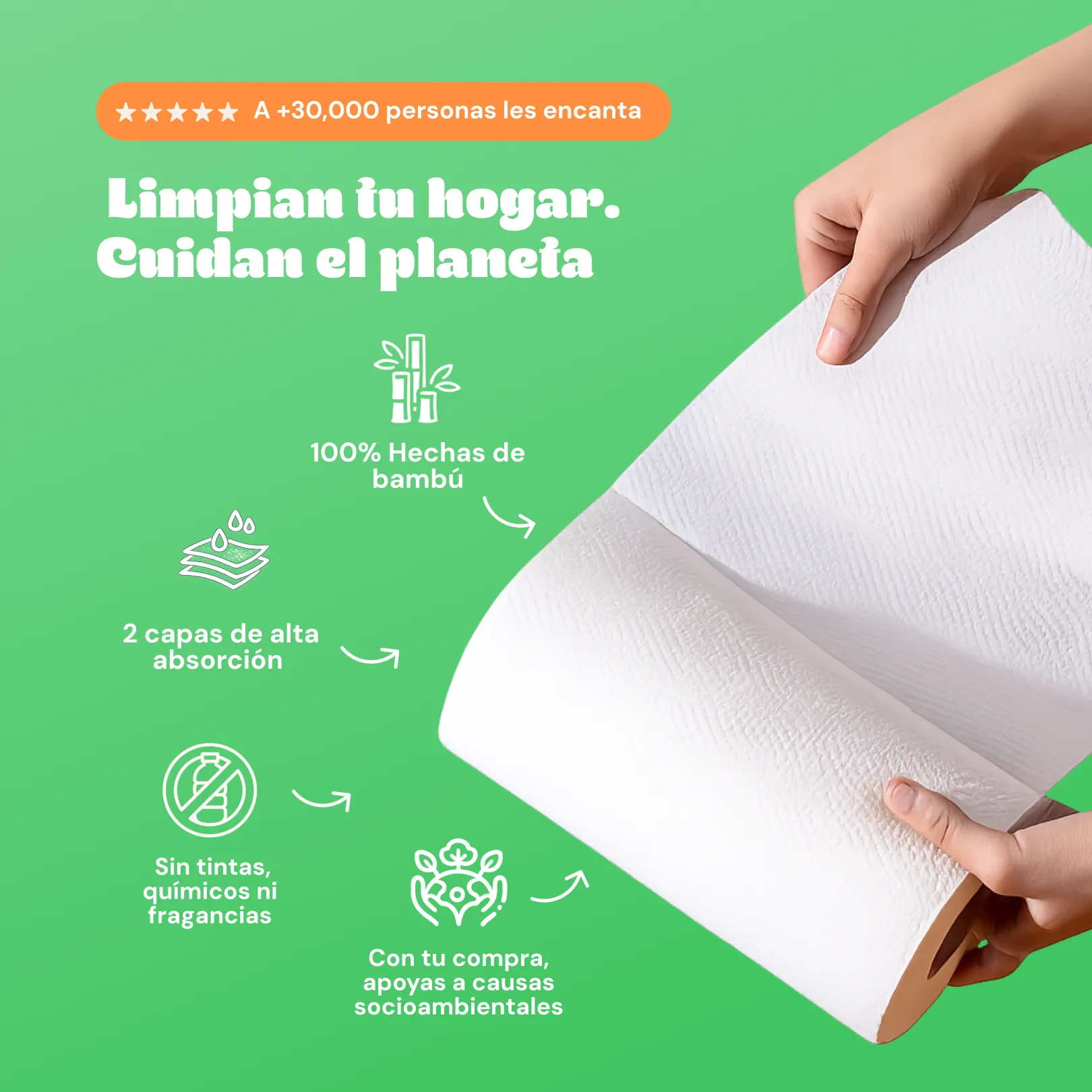 Servitoalla  6 Pack 100% Bambú -