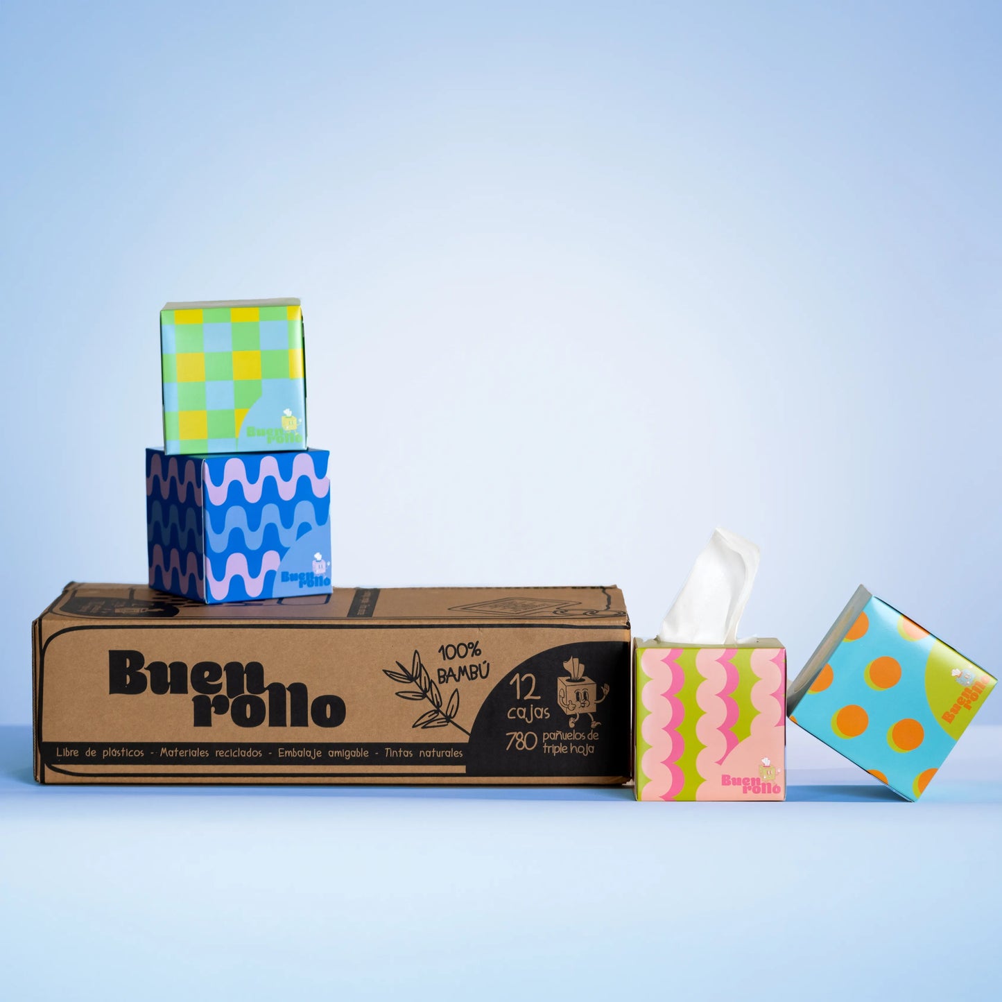 Pañuelos Faciales de Bambú - 12 Pack