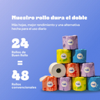 Papel higiénico 100% de bambú  24 rollos-
