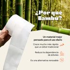 Papel higiénico 100% de bambú  12 rollos-