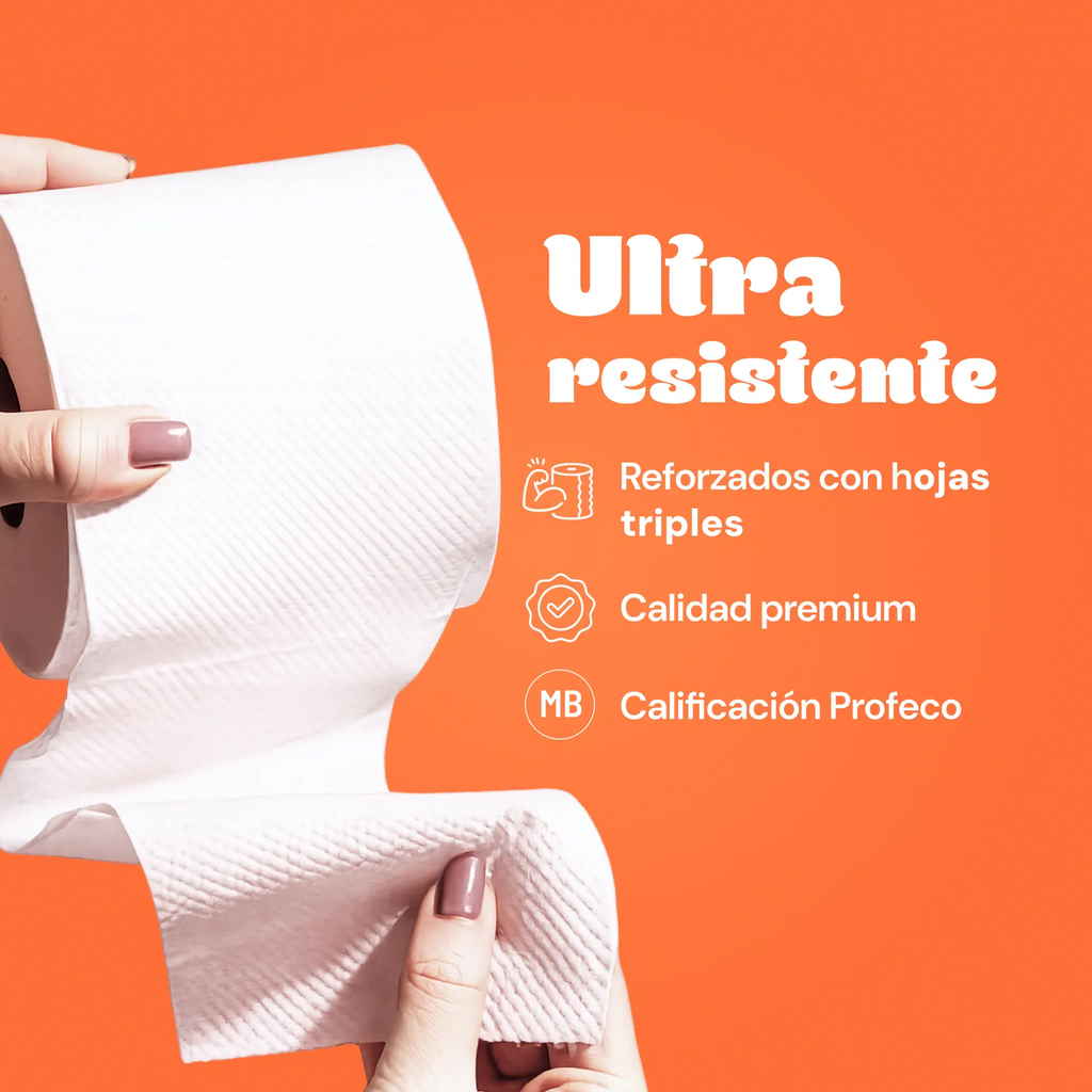 Papel higiénico 100% de bambú  12 rollos-