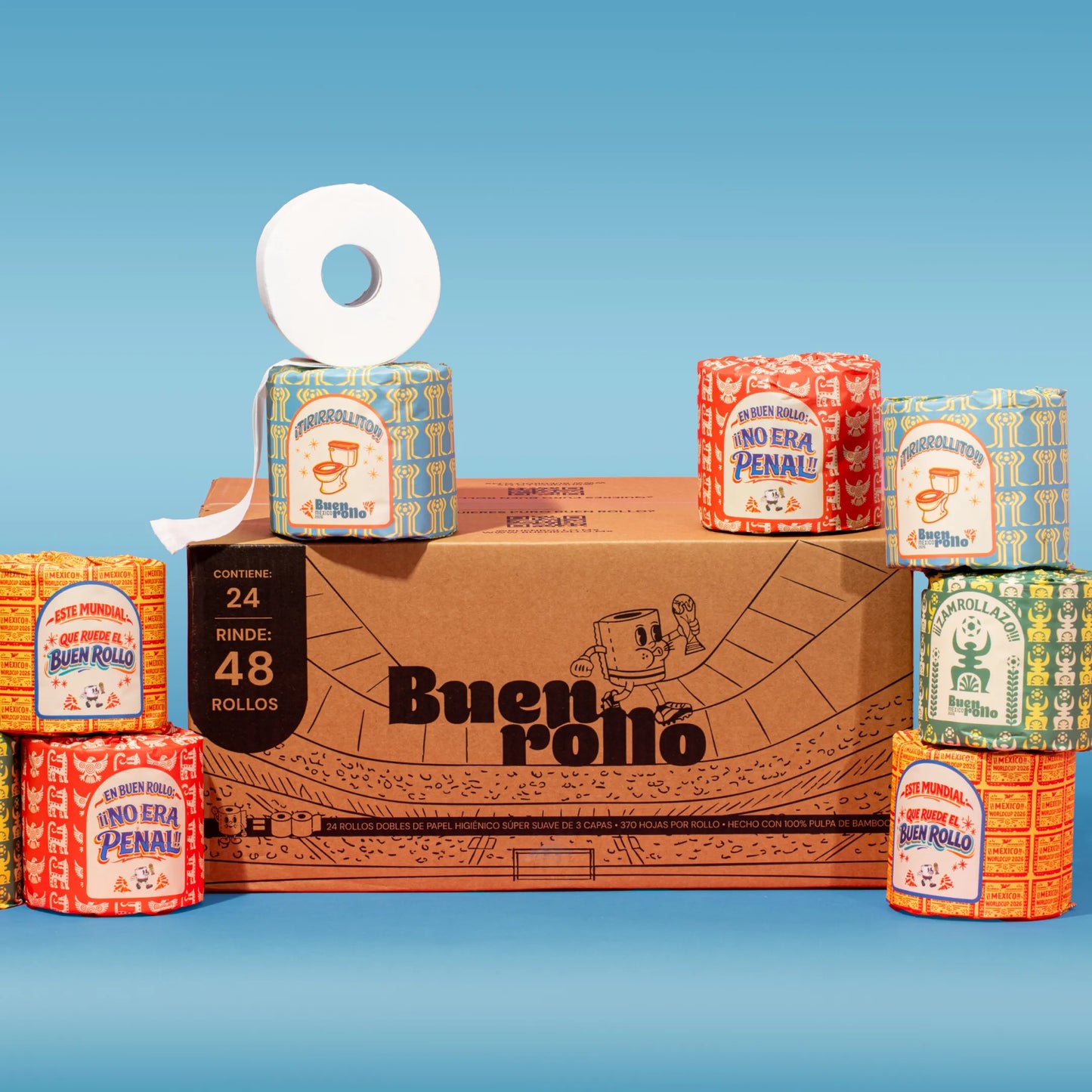 Papel higiénico 100% de bambú  24 rollos-